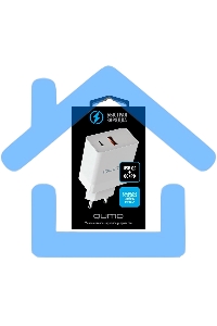 Сетевое зарядное устройство Qumo Energy light (Charger 0052) PD 20W, 2USB, Type-C + QC3.0, белый