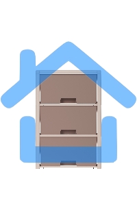 Комод Альтернатива Колорит 3-х секционный бежевый М7833