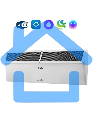 Комплект Ballu Plinth Transformer BEC/PL-500-4E с блоком управления, белый, 500 Вт, 8 м2, дисплей, термостат