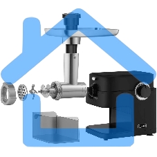 Мясорубка электрическая Rondell RDE-1453, 2000Вт, черный
