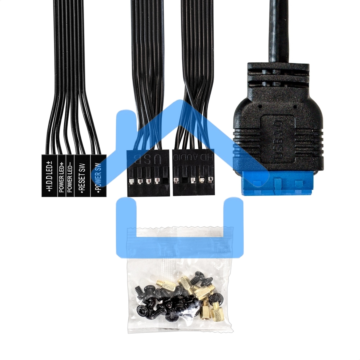 Компьютерный корпус Minitower ExeGate BAA-408U-AAA350 (mATX, БП AAA350 с вент. 8см, 2*USB/1*USB 3.0, HD Audio, черный)