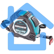 Рулетка Magnetisch, 3м х 16мм,обрезин. корпус,автоматич. фиксация, нейлон. покр.,магн. зацеп Gross
