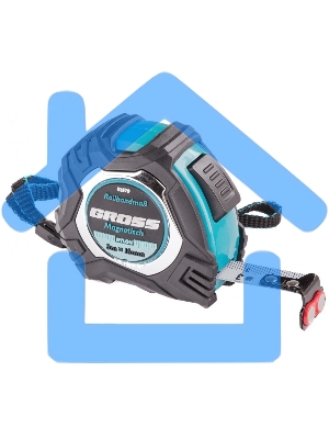 Рулетка Magnetisch, 3м х 16мм,обрезин. корпус,автоматич. фиксация, нейлон. покр.,магн. зацеп Gross