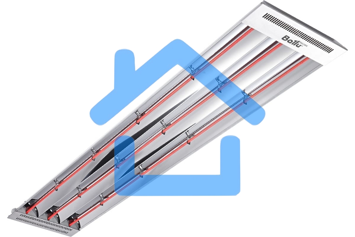Обогреватель инфракрасный Ballu BIH-T-6.0 серый, 6000 Вт, 60 м2