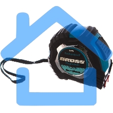 Рулетка Magnetisch, 8м х 25мм, обрезин. корпус,автоматич. фиксация, нейлон. покр.,магн.зацеп Gross