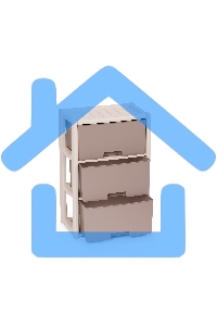 Комод Альтернатива Колорит 3-х секционный бежевый М7833