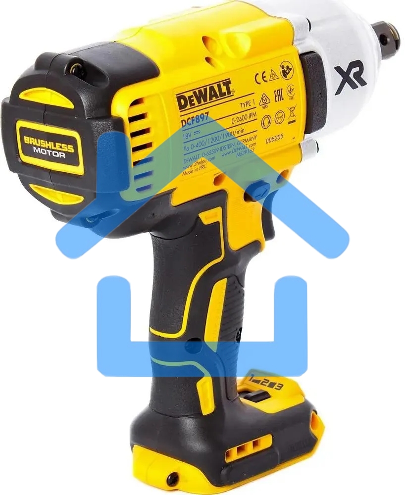 Гайковерт DCF897N. 18.0 В XR,610 Вт,3 скорости 135/400/950 Нм,0-400/1200/1900 об/мин,БЕЗ АКК