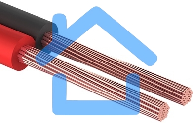 Кабель акустический ШВПМ 2х0.35 кв.мм, красно-черный, 100 м 01-6102-3