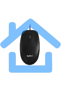 Мышь проводная Logitech M100/100R DARK/GREY (темно-серая/черная), 1000 dpi, USB, кнопки - 3