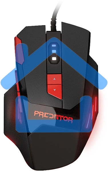 Мышь проводная Qumo Predator M80 черный, 3200 dpi, USB, кнопки - 8
