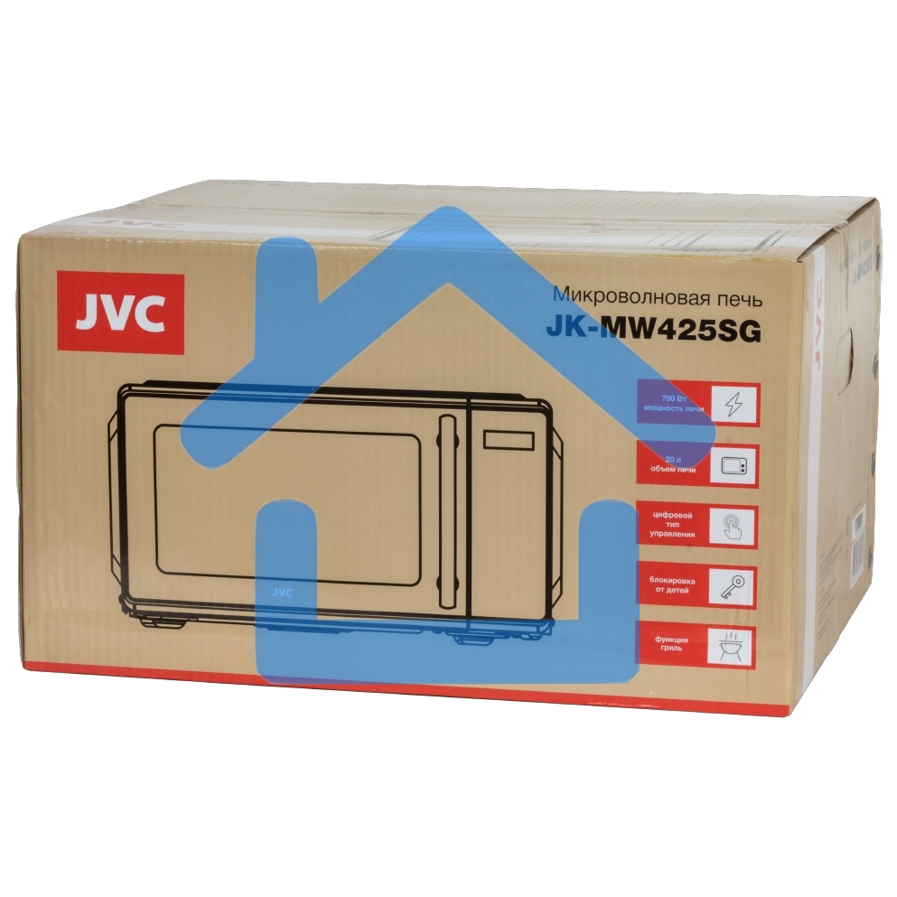Микроволновая печь JVC JK-MW425SG белый, 20 л, 700 Вт, переключатели - мембранные кнопки