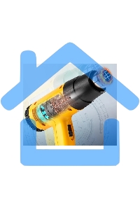 Фен технический Deli DL391201 (2000Вт, рабочая температура 400/600 град.)