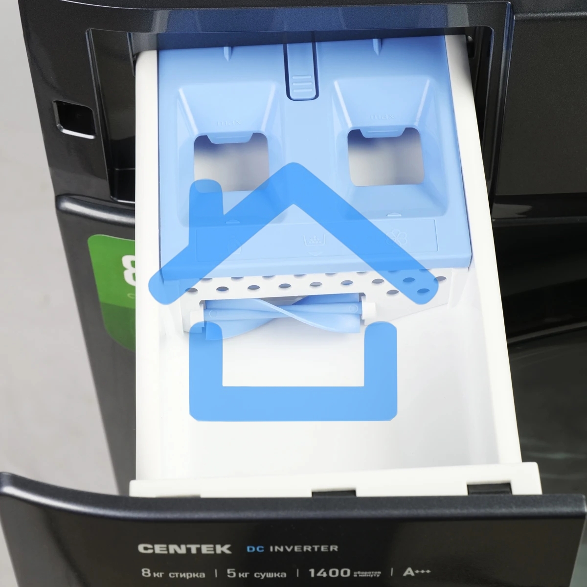 Стирально-сушильная машина Centek CT-1954 серый, загрузка фронтальная 8 кг, 1400 об/мин., класс: А+++
