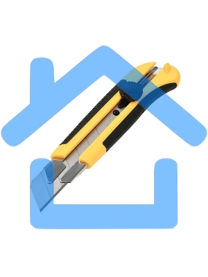 Технический нож Deli DL0035 25мм, ударопрочный корпус, кнопка блокировки, прорезиненная рукоятка