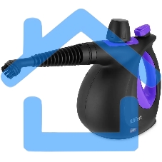 Пароочиститель ручной Kitfort КТ-9195 1050Вт черный/фиолетовый