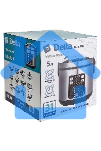 Мультиварка DELTA DL-6528 черная: 900 Вт,5л, 31 ПРОГРАММА (4)