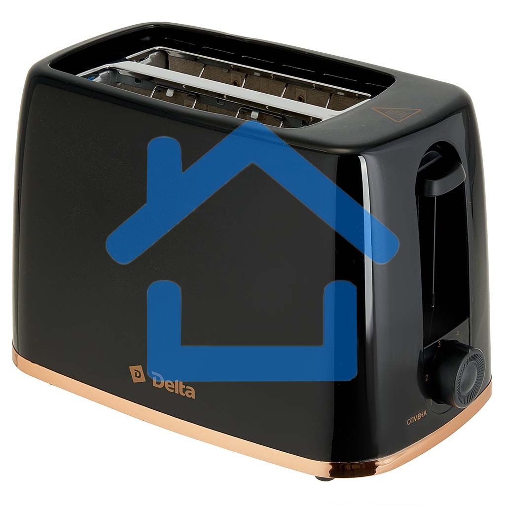 Тостер DELTA DL-6901 черный, 650 Вт
