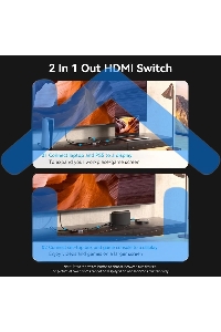 Переключатель - разветвитель Vention HDMI v2.1 двунаправленный 2x1/1x2