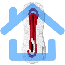 Трос динамический (стропа) Rexant 10т, 9м, белый, в чехле 80-0240