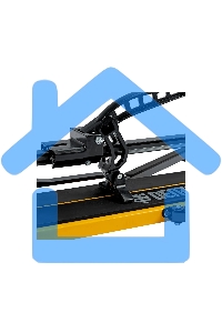 Плиткорез рельсовый 600х16мм, каретка на подш., стальная станина, усил. рукоятка-пенал Denzel