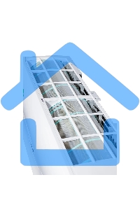 Кондиционер сплит-система настенного типа RIX LITE I/O-W18MB 18000 BTU, 50 м², 24/39 дБ, охлаждение, обогрев, осушение, белый