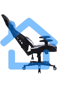 Кресло игровое Cactus CS-CHR-090BLW черный/белый, сиденье черный/белый, эко.кожа, крестовина пластик, пластик черный/белый