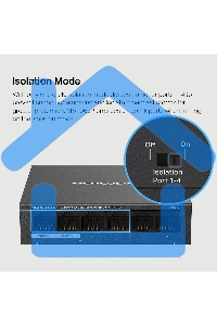 Настольный коммутатор Mercusys MS106LP с 6 портами 10/100 Мбит/с (4 порта PoE+)