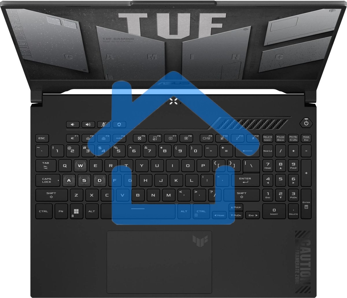 Ноутбук Asus TUF Gaming A15 FA507NVR-LP118 серый 90NR0JK5-M006X0 Ryzen 7 7435HS 32Gb SSD512Gb NVIDIA GeForce RTX4060 8Gb 15.6