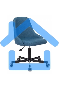 Кресло компьютерное Бюрократ CH-340M сердитое море 38-415, крестовина металл