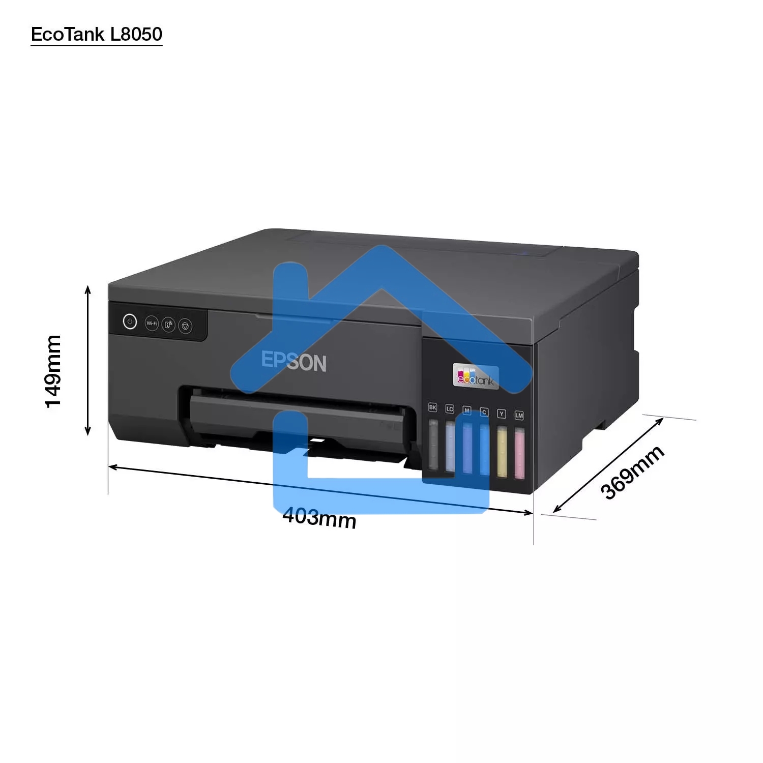 Принтер струйный Epson L8050 (C11CK37405/C11CK37402/C11CK37504/C11CK37507/C11CK37506), A4, цветное, печ. до 8 стр/мин., 1440 x 5760 dpi, USB, Wi-Fi