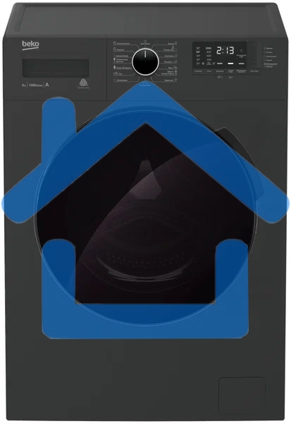 Стиральная машина Beko WSPE7612A антрацит, загрузка фронтальная 7 кг, 1200 об/мин., класс: А