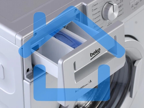 Стиральная машина Beko WRS 55P1 BSS 7320510018 серебристый, загрузка фронтальная 5 кг, 1000 об/мин., класс: А