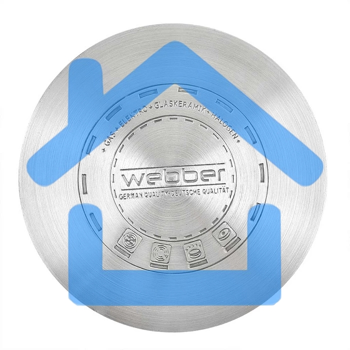 Ковш WEBBER BE-155/2 из нерж стали со стеклянной крышкой (d=16; 1.9 л) (12)