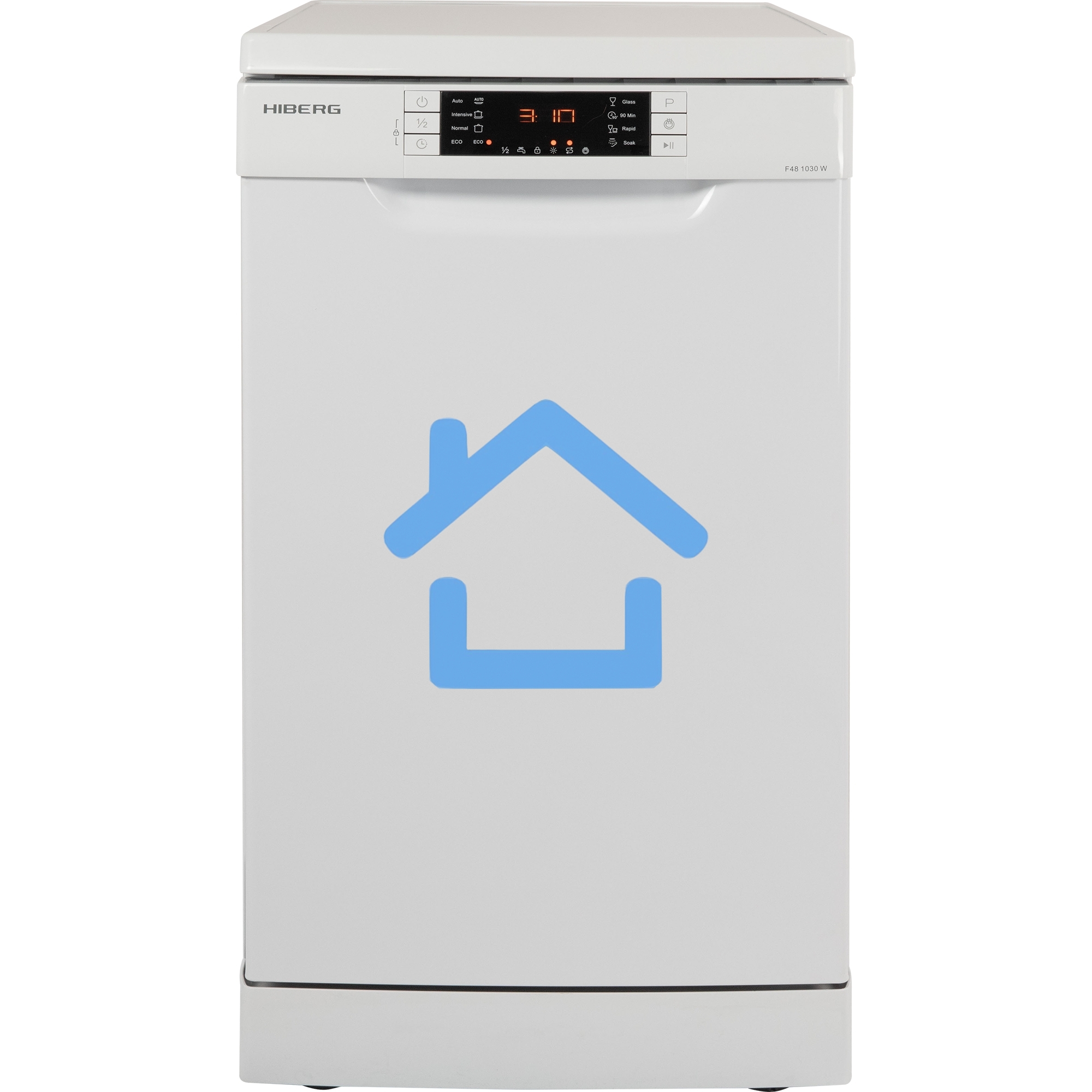 Посудомоечная машина HIBERG F48 1030 W, белый, 44.8 см, 10 компл., 49 дБ, класс A++
