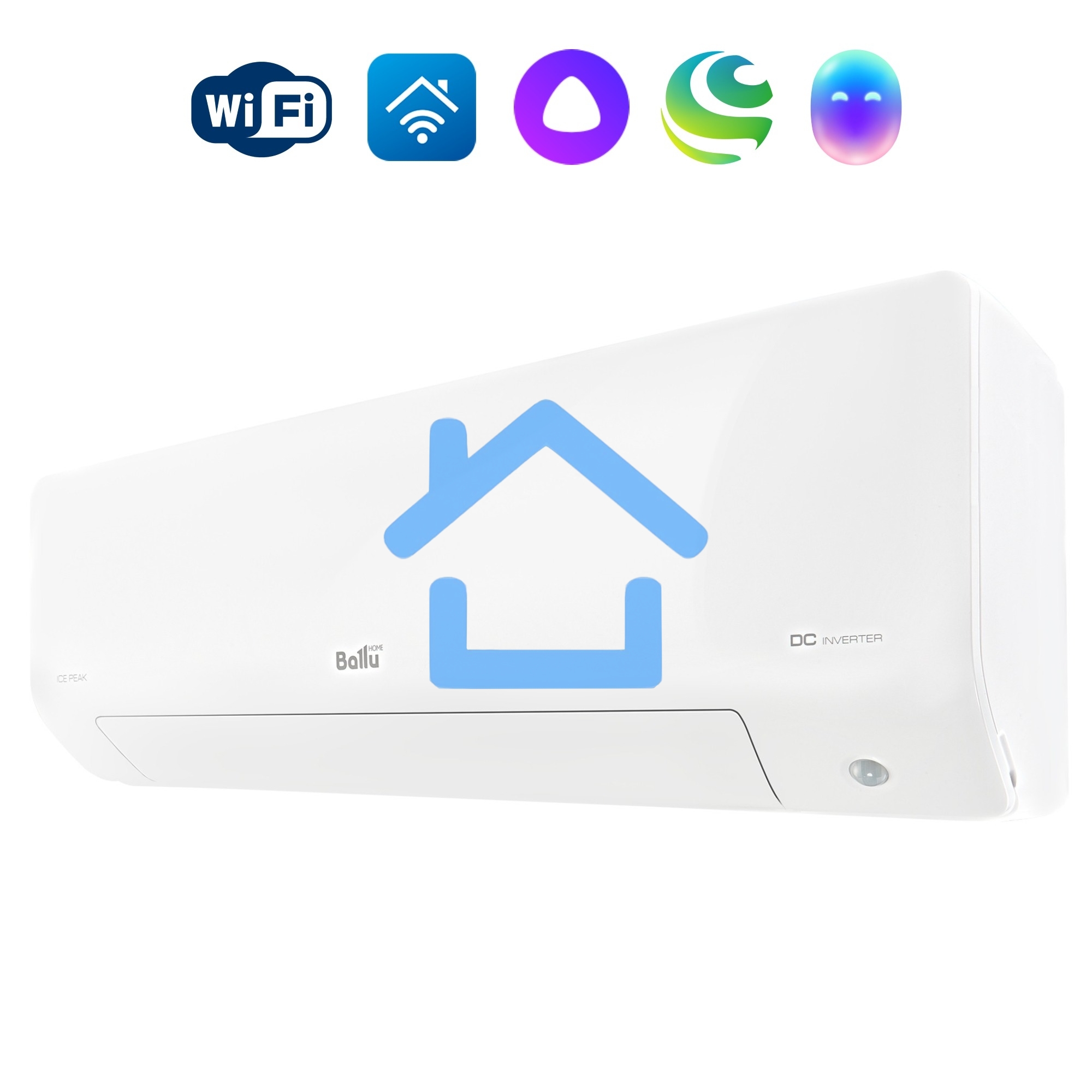 Блок внутренний сплит-системы Ballu Ice Peak DC BSPKI/in-24HN8_V4 инвертор, 24000 BTU, 73 м², 23 дБ, охлаждение, обогрев, осушение, белый