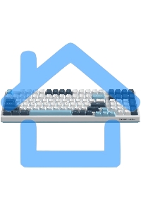 Клавиатура проводная A4Tech Fstyler FS300 (FS300 PANDA SNOWBOARDING), USB, белый/синий