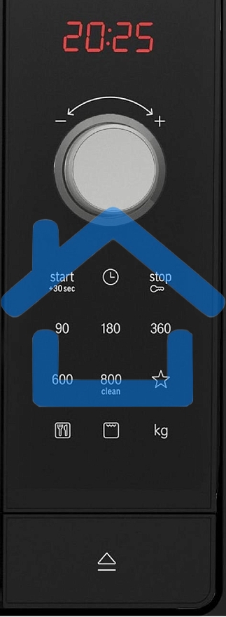 Микроволновая печь встраиваемая Bosch BEL653MB3 черный, 25 л, 800 Вт, переключатели - поворотный механизм/сенсор