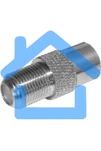 Переход гнездо F –гнездо TV. Коаксиальный переходник F на TV гнездо, никелированный сплав меди