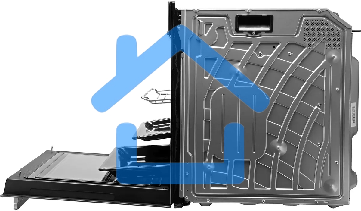 Духовой шкаф электрический Hyundai HMEO 6780 DX черное стекло/серебристый