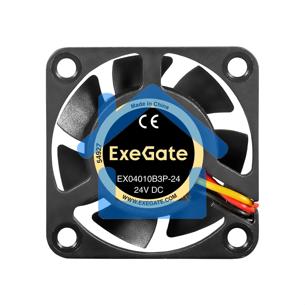 Вентилятор для корпуса ExeGate EX04010B3P-24 черный, 40 мм, 7500 об/мин, 38.5 дБ, 3 pin