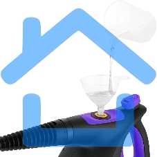 Пароочиститель ручной Kitfort КТ-9195 1050Вт черный/фиолетовый