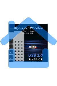 Картридер Vention OTG USB 2.0 CM / MicroSD - Серый