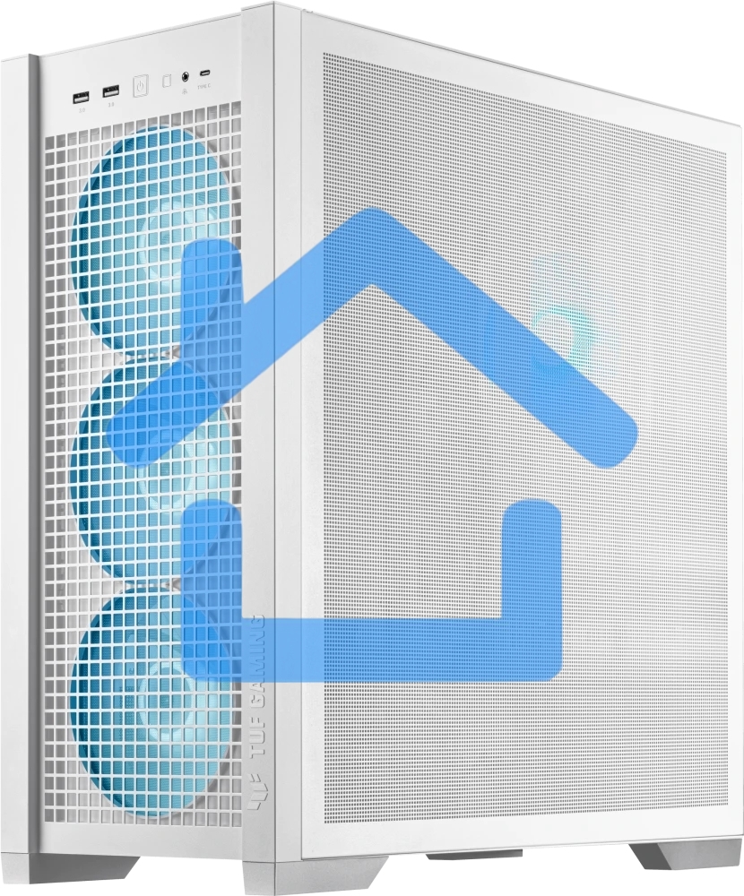 Компьютерный корпус ASUS TUF GAMING GT302 TG ARGB белый/ GT302/ARGB FANS/WHT (90DC00I3-B19000)