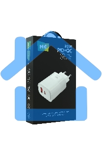 Зарядное устройство MORE CHOICE NC81 СЗУ 1USB+1Type-C 3.0A PD 20W+ QC3.0, белый