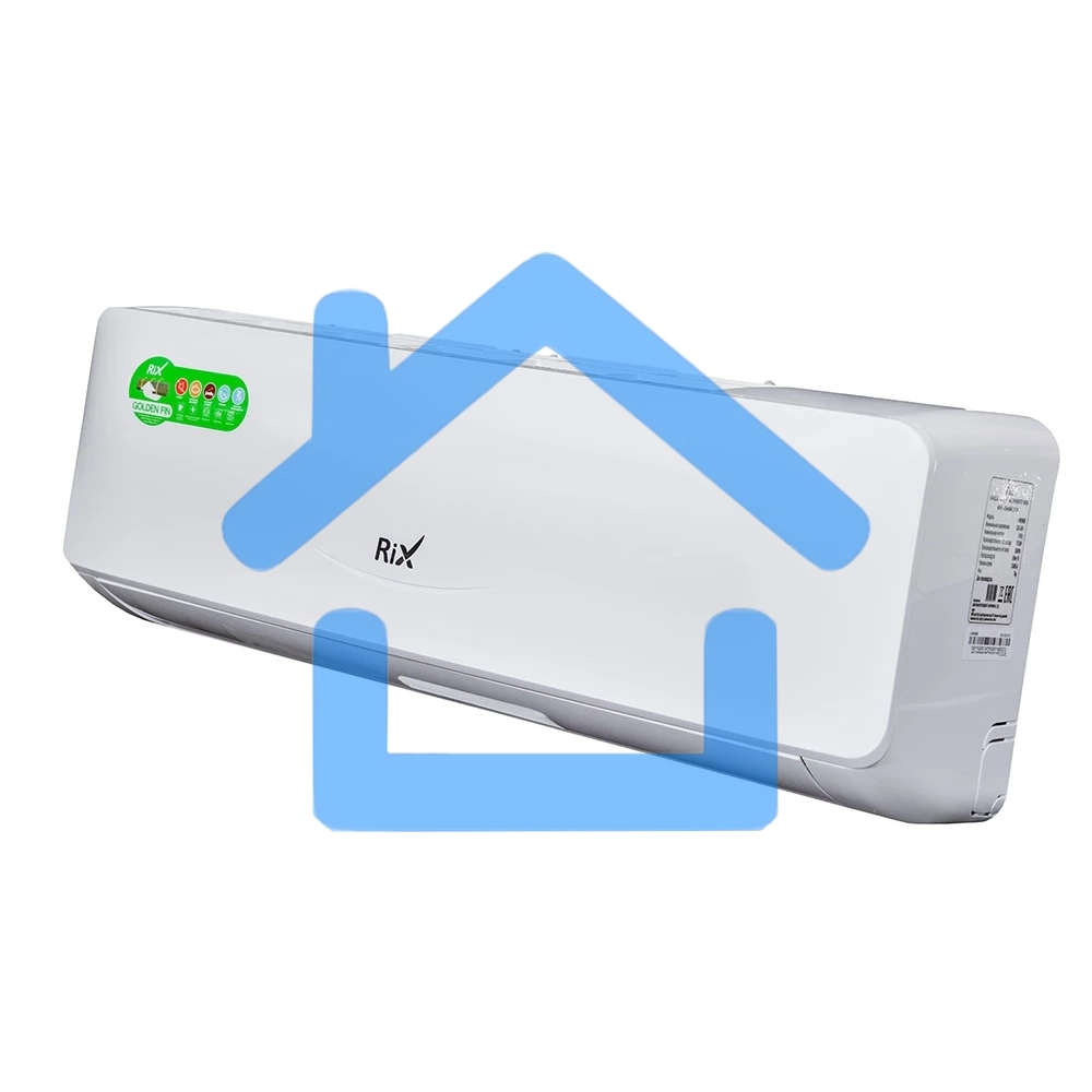 Кондиционер сплит-система настенного типа RIX LITE I/O-W12MB 12000 BTU, 32 м², 28 дБ, охлаждение, обогрев, осушение, белый