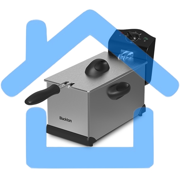 Фритюрница Blackton Bt DF1111 2000Вт, 3л стальной/черный