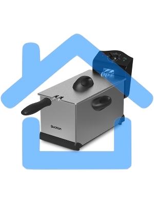 Фритюрница Blackton Bt DF1111 2000Вт, 3л стальной/черный