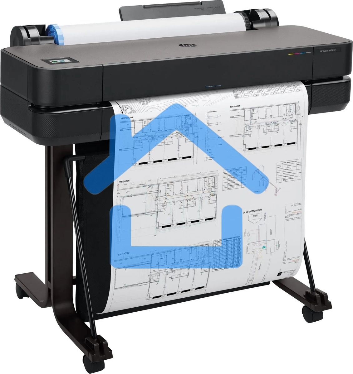 Плоттер струйный HP Designjet T630, A1, цветной, 24