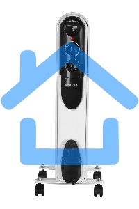 Обогреватель масляный EUROLUX ОМПТ-EU-12Н (12 секций) белый, 2500 Вт, 30 м2, термостат 67/3/20