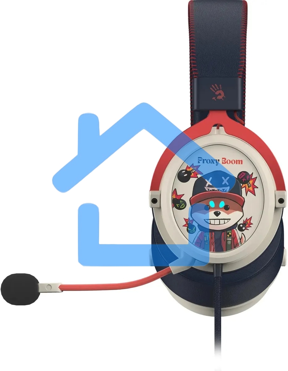 Наушники с микрофоном A4Tech Bloody M595 Proxy Boom бежевый/черный 2.3м мониторные USB оголовье (M595)